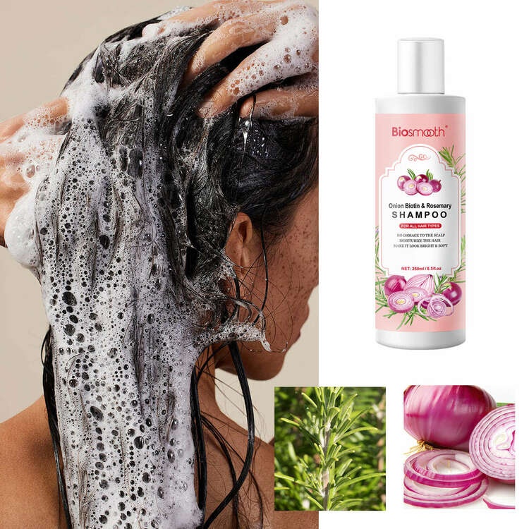 Biosmooth Onion Biotin and Rosemary Shampoo for Stronger, Thicker and ...