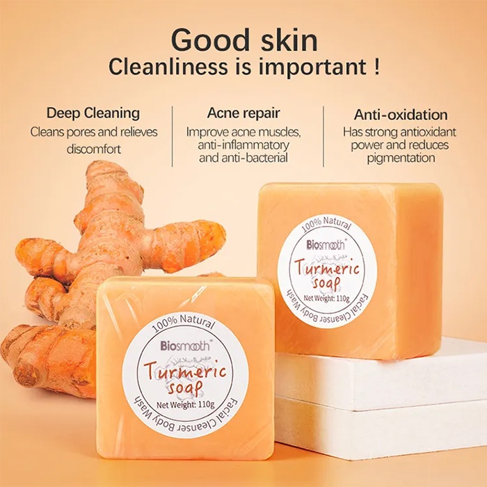 Organic Natural Herbal Ginger Turmeric Bath Soap Handmade Tumeric Soap