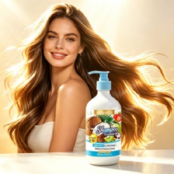 Biosmooth Coconut Oil Vitamin B5 Shampoo 500ml, Strengthening Shampoo for All Hair Types